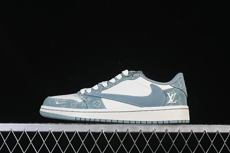 All categories Air Jordan Jordan series basketball shoes Air Jordan 1 Low High-end customized low-top sneakers Travis Scott x Fragment Design x Air Jordan 1 Low OG SP AJ1 Joe 1 LV co-branded cyan denim low-top cultural casual sneakers SC0601-057